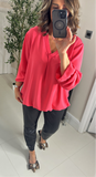 Leanne Chiffon V neck top