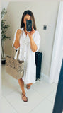Camille linen shirt dress