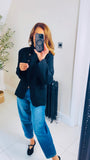 New Allegra high neck crossover knit cardigan