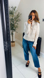 New Hallie military button super soft double zip cardigan