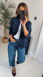 New Parker faux suede relaxed fit military style jacket