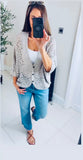 Simone Metallic crochet top