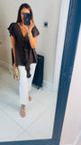 New Phoebe ruffle front T back top