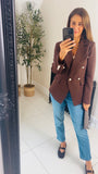 Vanessa gold button blazer jacket