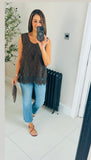 New Gracie Embroidered vest top