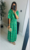 New Bali gold blossom maxi dress