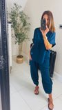 Lulu 100% cotton barrel leg trousers coord