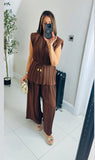 Belle pleated trouser set