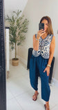 New Nina soft front pocket barrel leg trousers