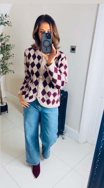 New Sandie diamond knit cardigan