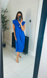 Sale last one Ava gold button midi dress