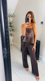 New Capri scarf style trousers & top coord set