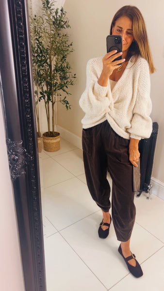 Nina needlecord relaxed fit trousers