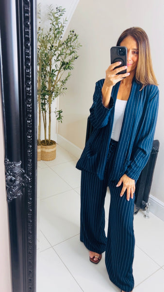 New Stevie pinstripe trouse & jacket coord set