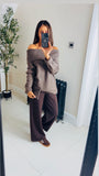 Morgan off the shoulder knit jumper