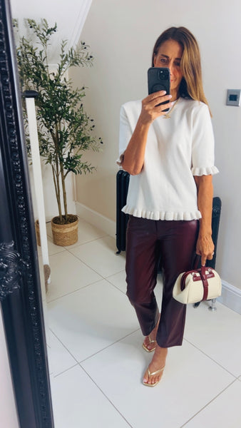 New Etta soft ruffle trim jumper