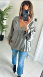 New Florence satin slouch top