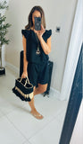 Kelly frill sleeve necklace top