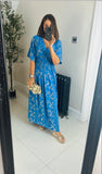 New Bali gold blossom maxi dress