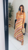 New Xanthe zig zag spaghetti strap maxi dress