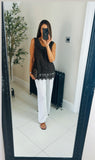New Gracie Embroidered vest top