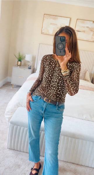 New Sheer luxe cashmere mix layering top