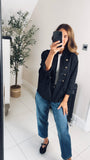 New Parker faux suede relaxed fit military style jacket
