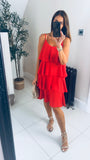 New Hailie tiered ruffle dress