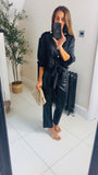 New Petra satin tie front blouse