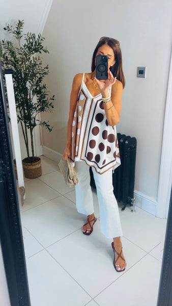 New Della scarf print Cami top