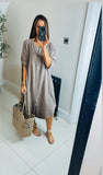 Tara cotton cheesecloth tunic dress