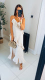New Carmel ruffle style Maxi dress