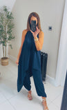 Pascale Asymmetrical halter neck trousers and top coord set