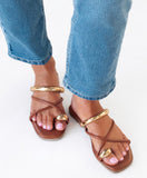 Tabitha gold toe post sandals