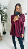 New Ruffle Roses fine knit jumper
