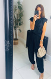 Trixie coord set ( shoulder pad top and cuffed bottom trousers)