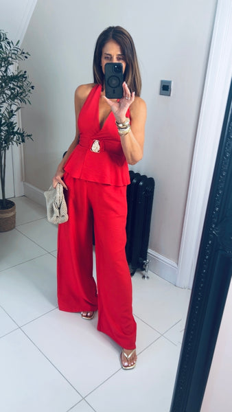 Paloma halter neck trousers coord set