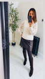 Hazel lace balloon sleeve jumper