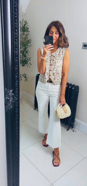 New Pablo crochet waistcoat style top