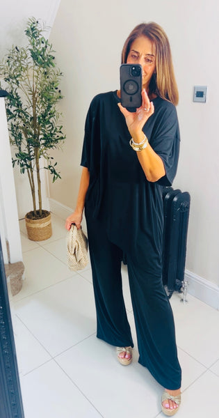 Sale last one Blake Asymmetrical lounge set black