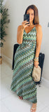 New Xanthe zig zag spaghetti strap maxi dress
