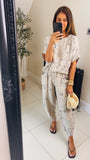 New Lulu bandana print 100% cotton barrel trousers coord