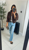 Bubble hem bomber Jacket