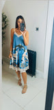 Sale last one Tuscany silky feel mid length dress