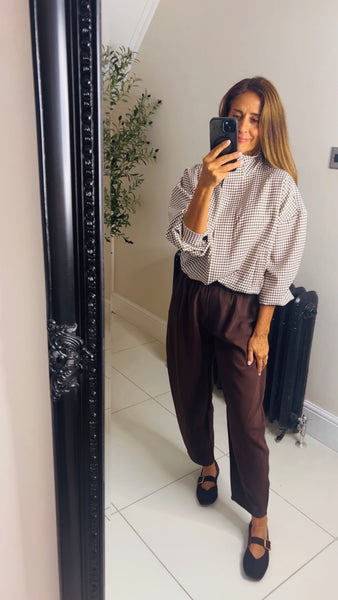 New Leni smart barrel leg trousers