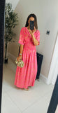 New Bali gold blossom maxi dress
