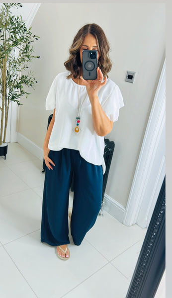 Georgie soft wide leg trousers