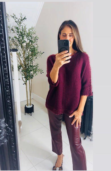 Harleigh fluffy trim jumper