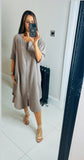 Tara cotton cheesecloth tunic dress