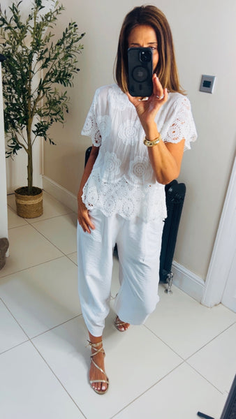 New Tracy boho style lace sleeve top